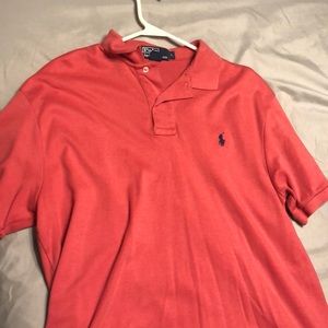 Salmon pink polo
